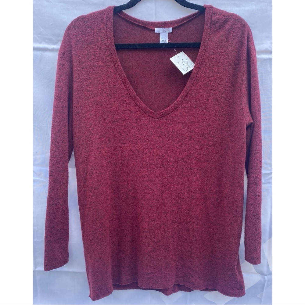 BP Red Maroon Cordovan Oversized Tunic top New